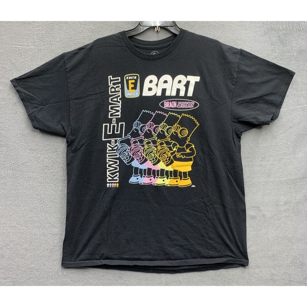 The Simpsons Graphic Tee T-Shirt Kwik-E-Mart Multiple Bart Simpsons Brain Freeze